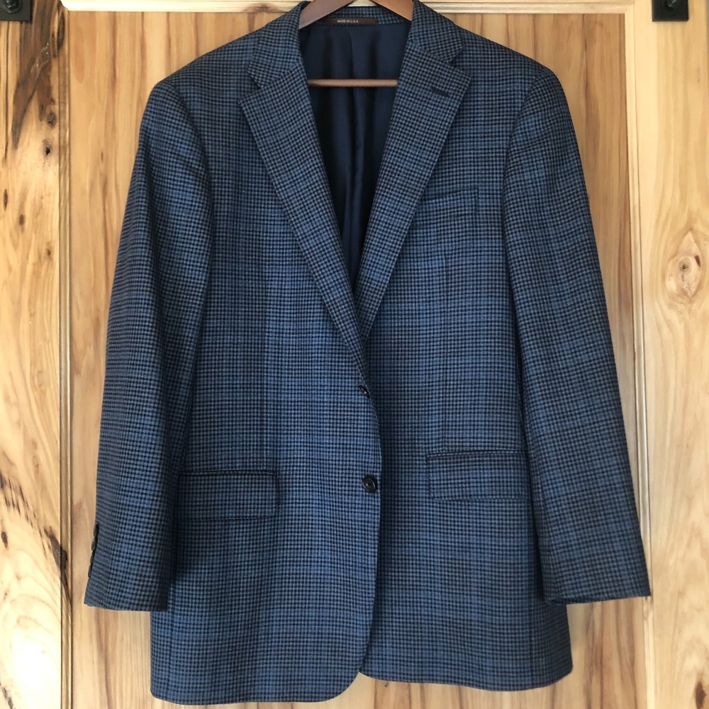 Mens Hickey Freeman 42R Wool Sport Coat